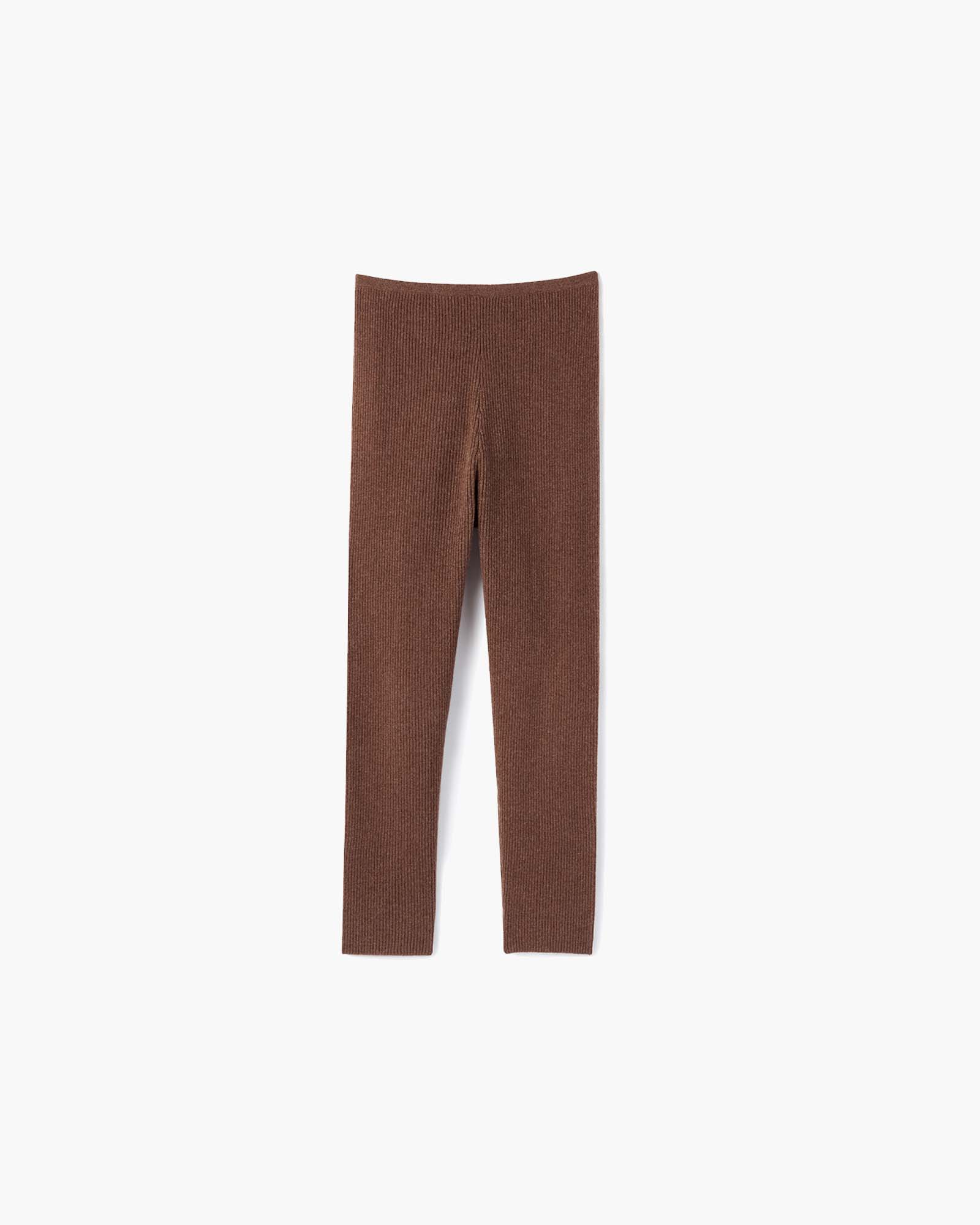 Ribbed Legging - Brown