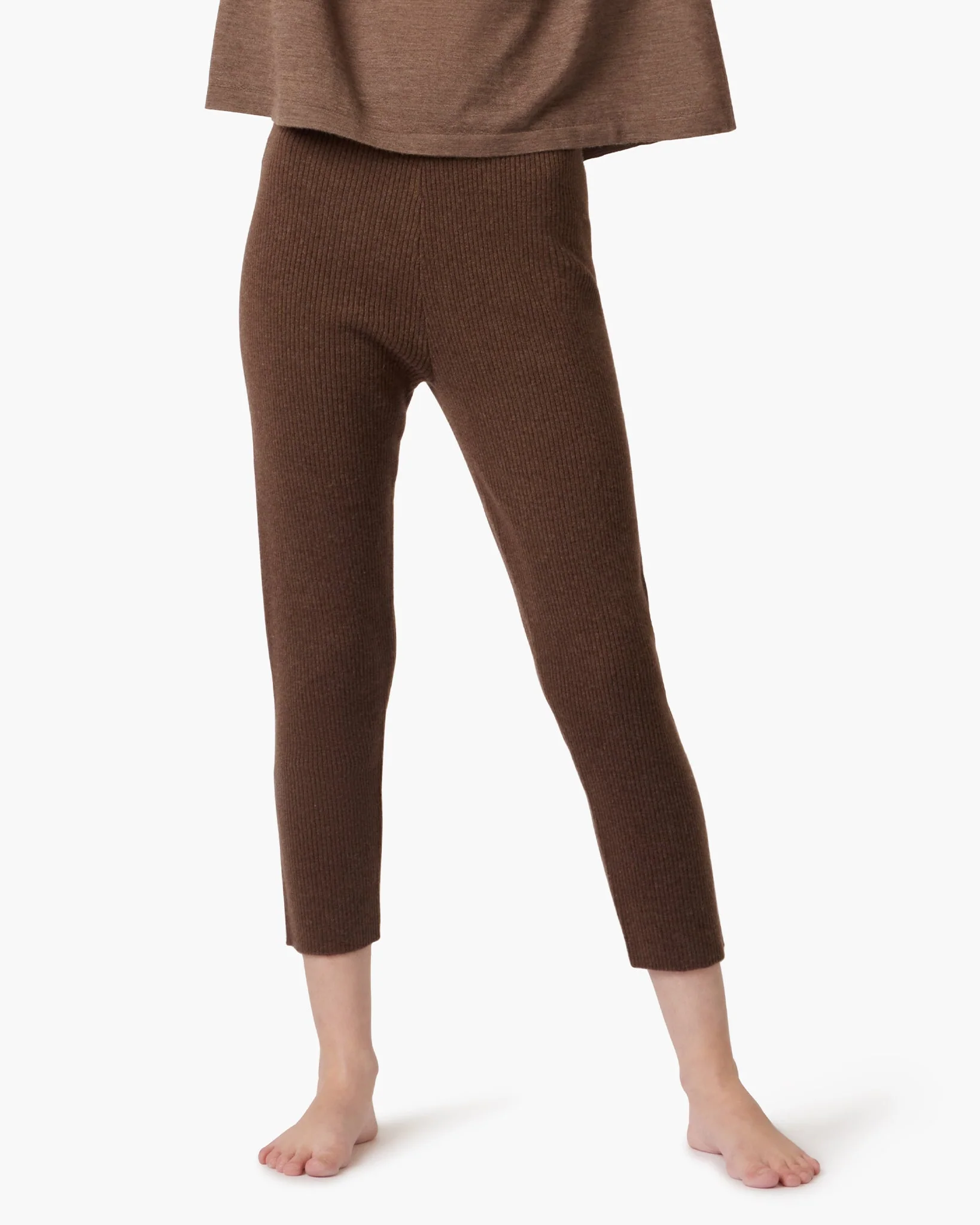 Ribbed Legging - Brown - Image 2