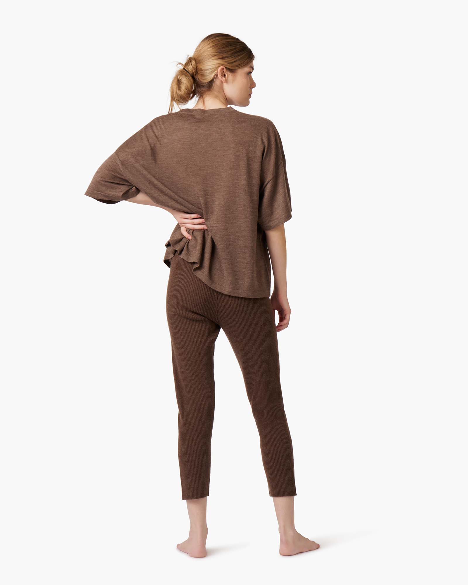 Ribbed Legging - Brown - Image 4