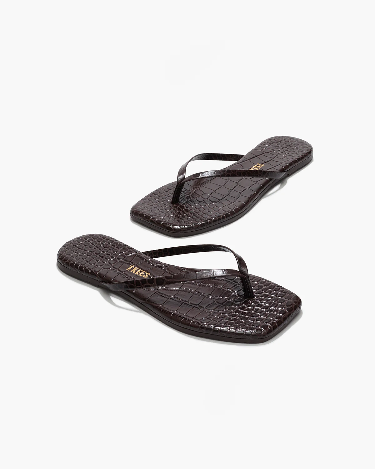 Square Toe Lily Croc - Carob - Image 4