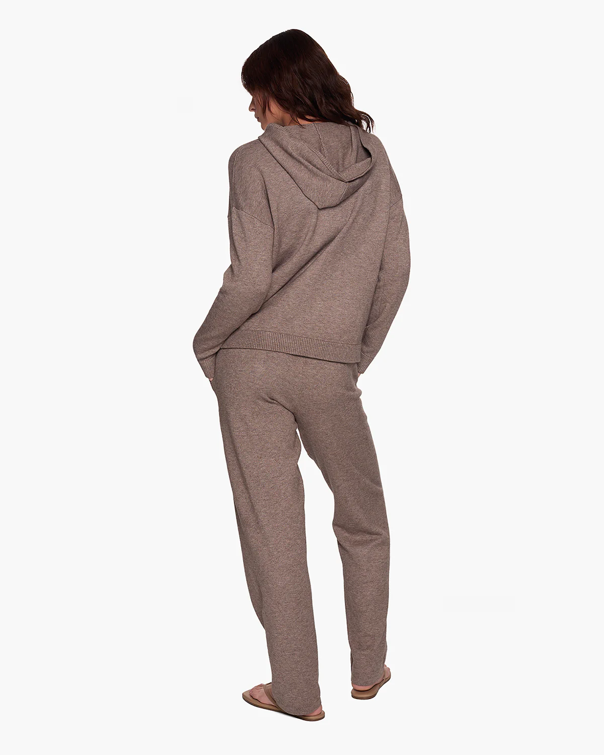 Sunday Sweater Hoodie - Heather Brown - Image 3