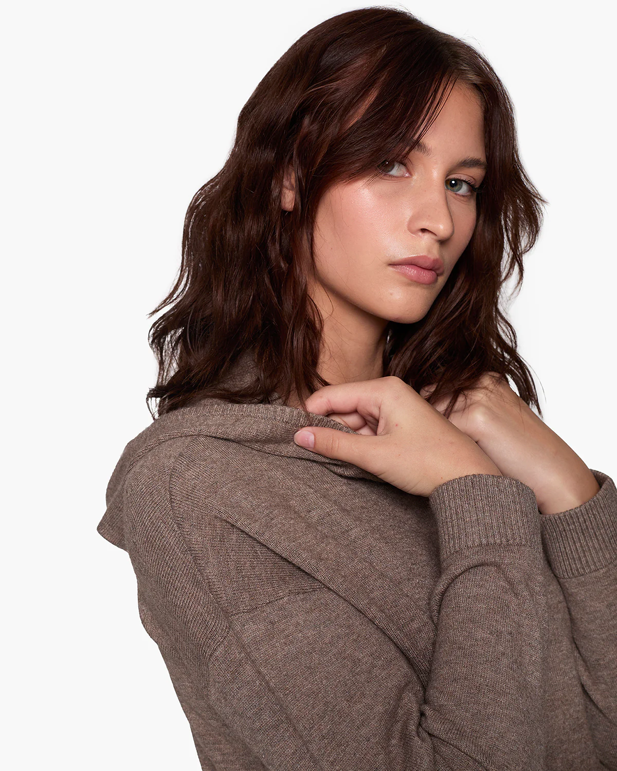 Sunday Sweater Hoodie - Heather Brown - Image 4