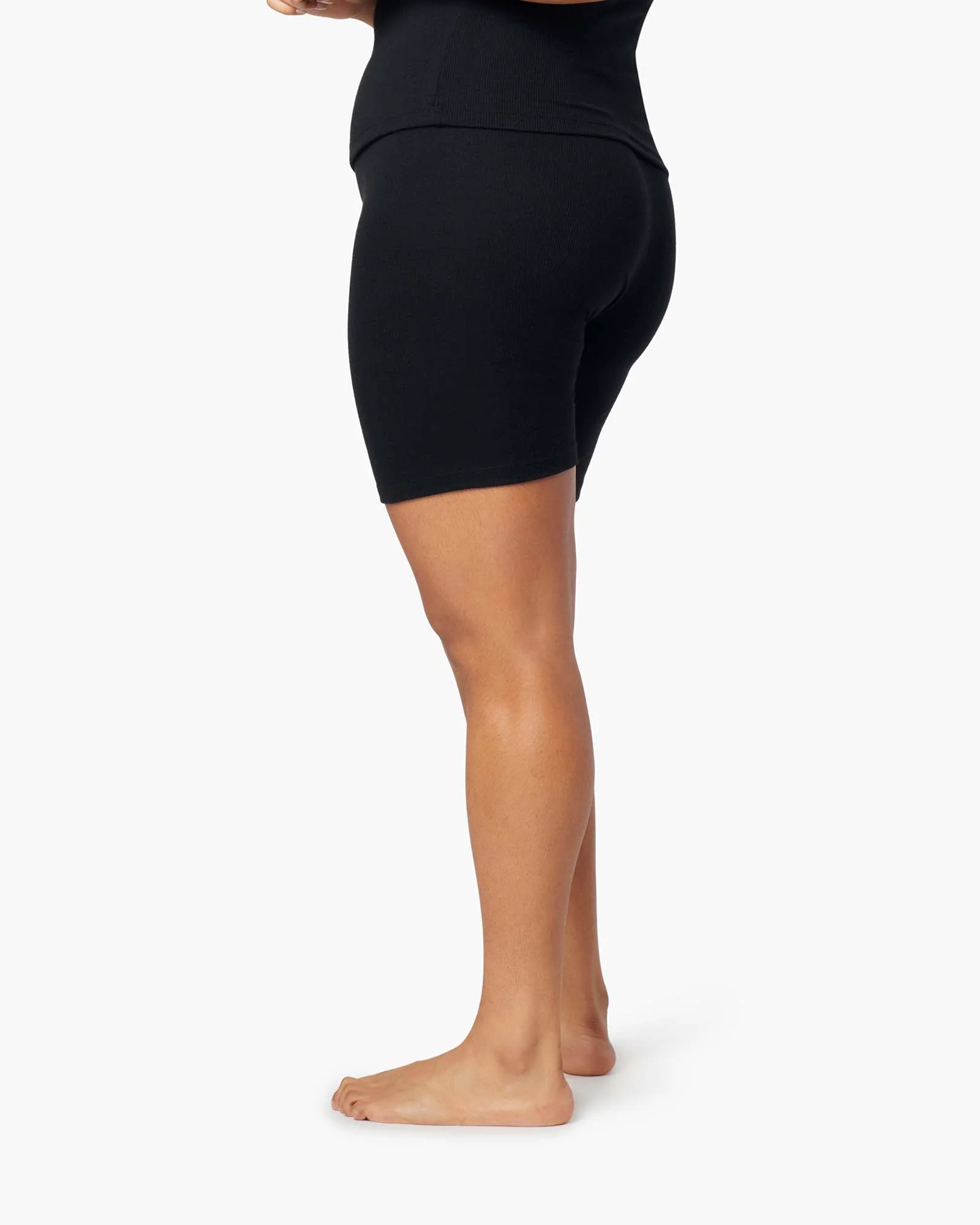 Super Rib Biker Short - Black - Image 3