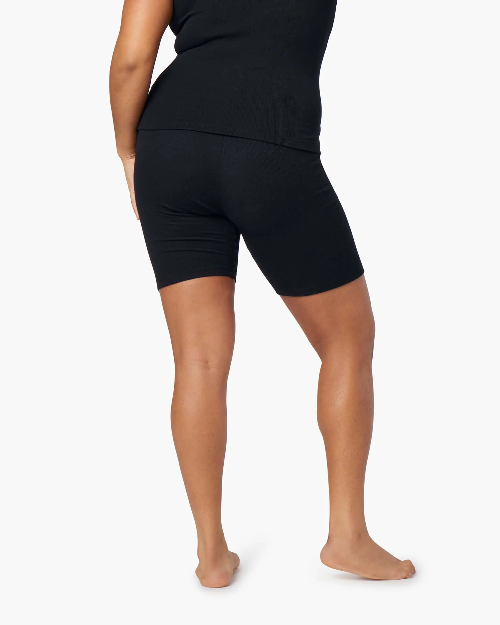 Super Rib Biker Short - Black - Image 4