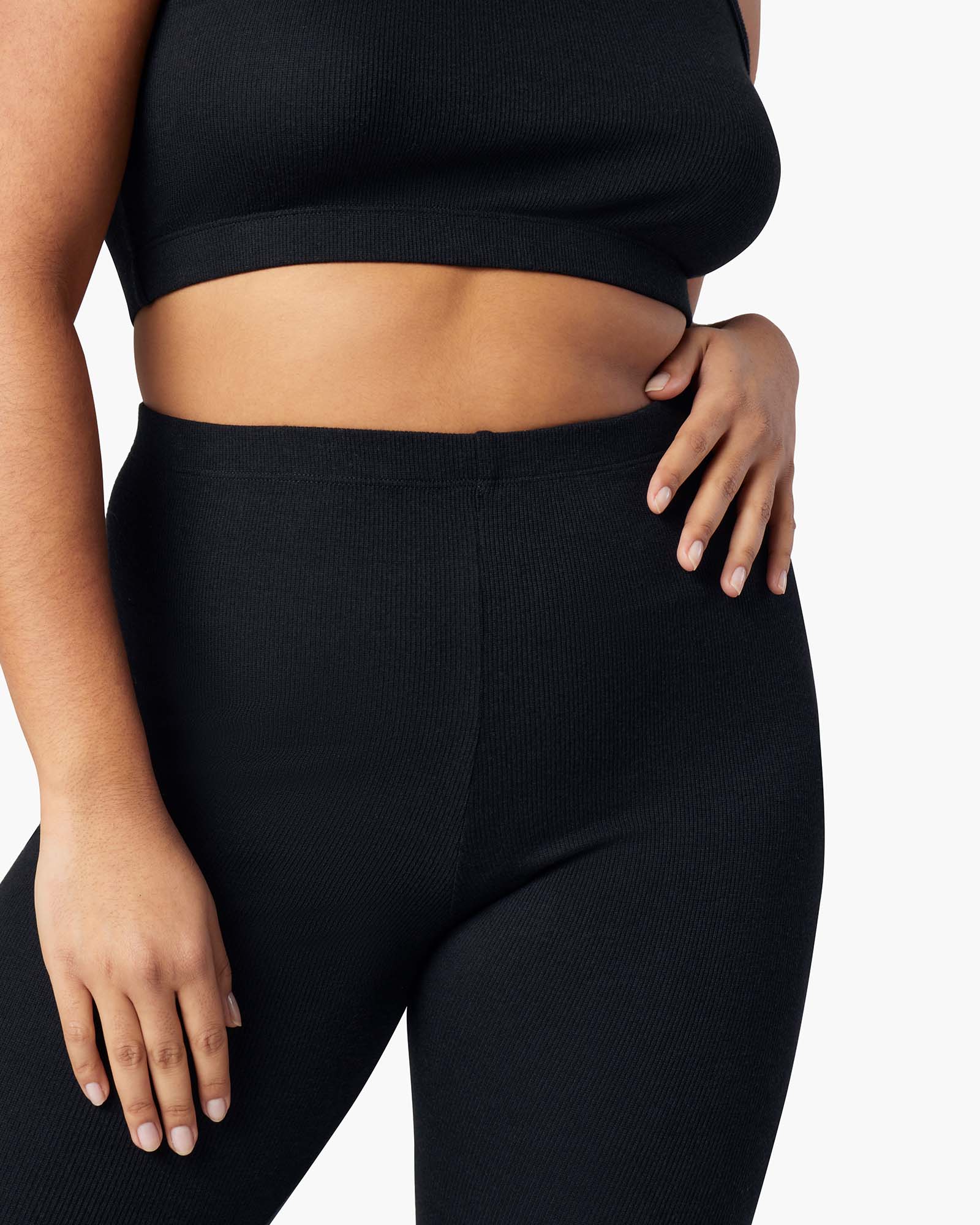 Super Rib Biker Short - Black - Image 5