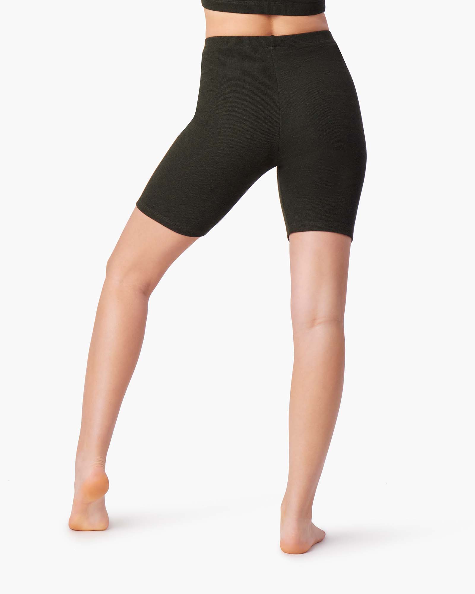 Super Rib Biker Short - Moss - Image 4