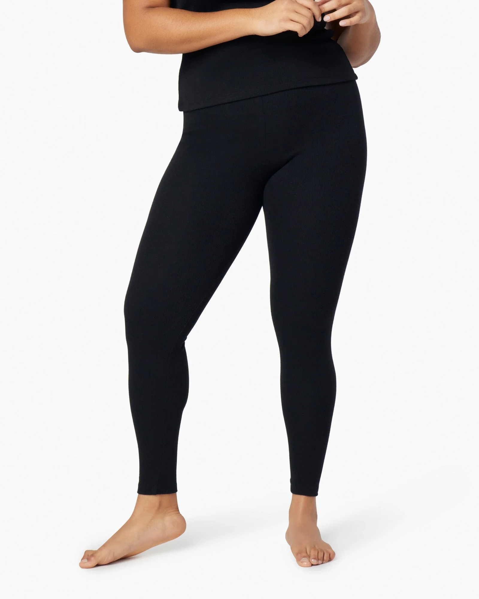 Super Rib Legging - Black - Image 2