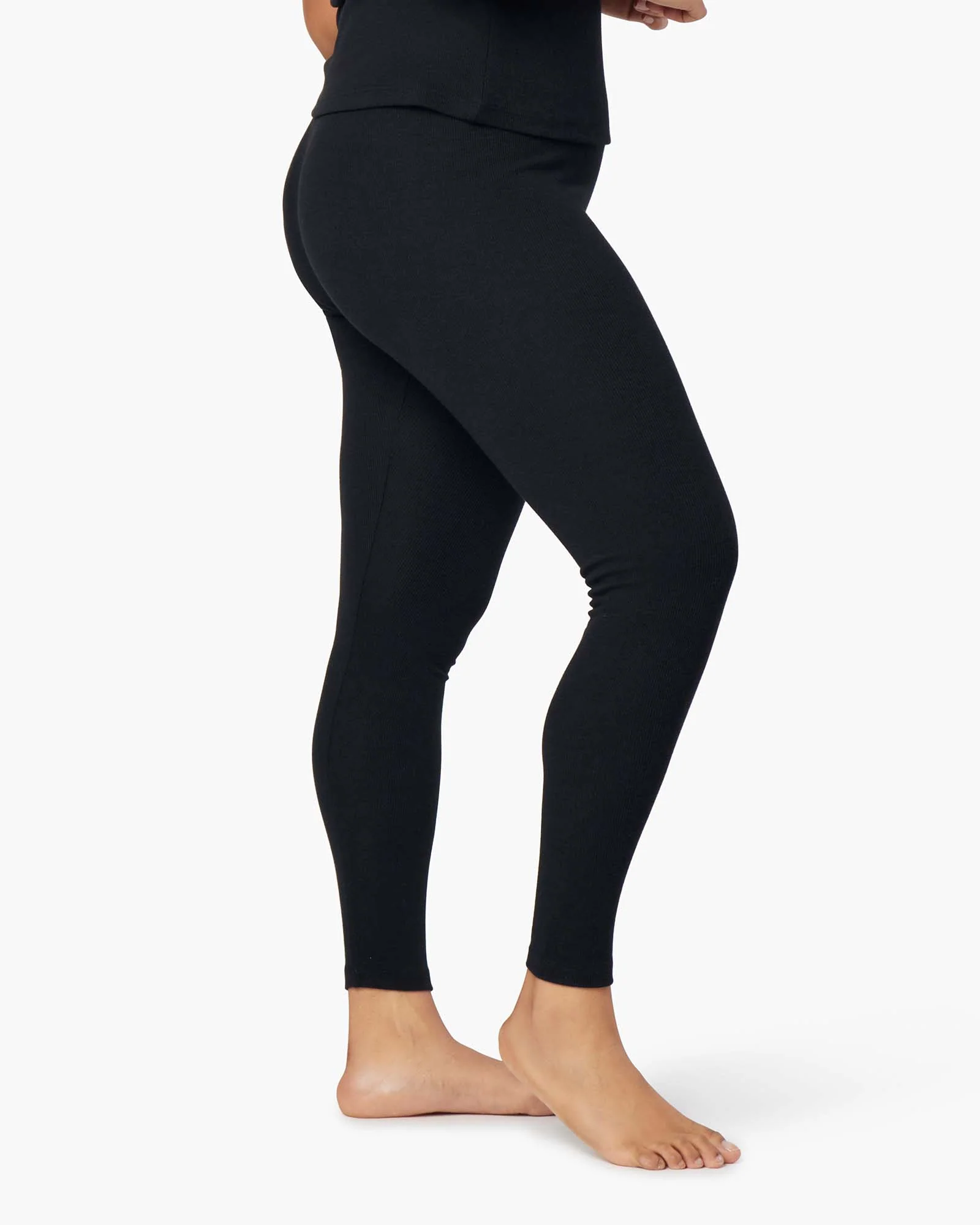 Super Rib Legging - Black - Image 3
