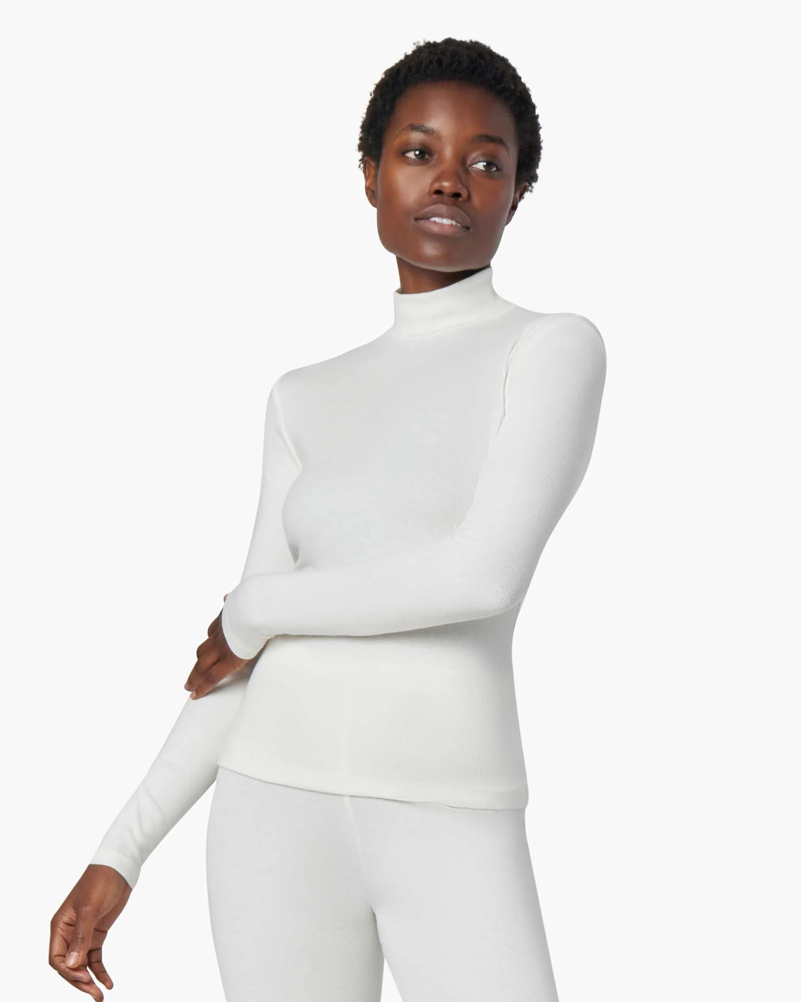 Super Rib Turtleneck - Ivory - Image 2