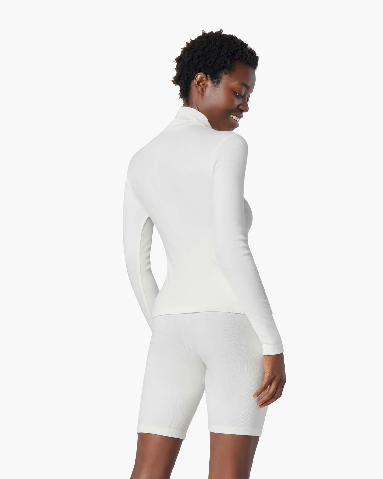 Super Rib Turtleneck - Ivory - Image 5