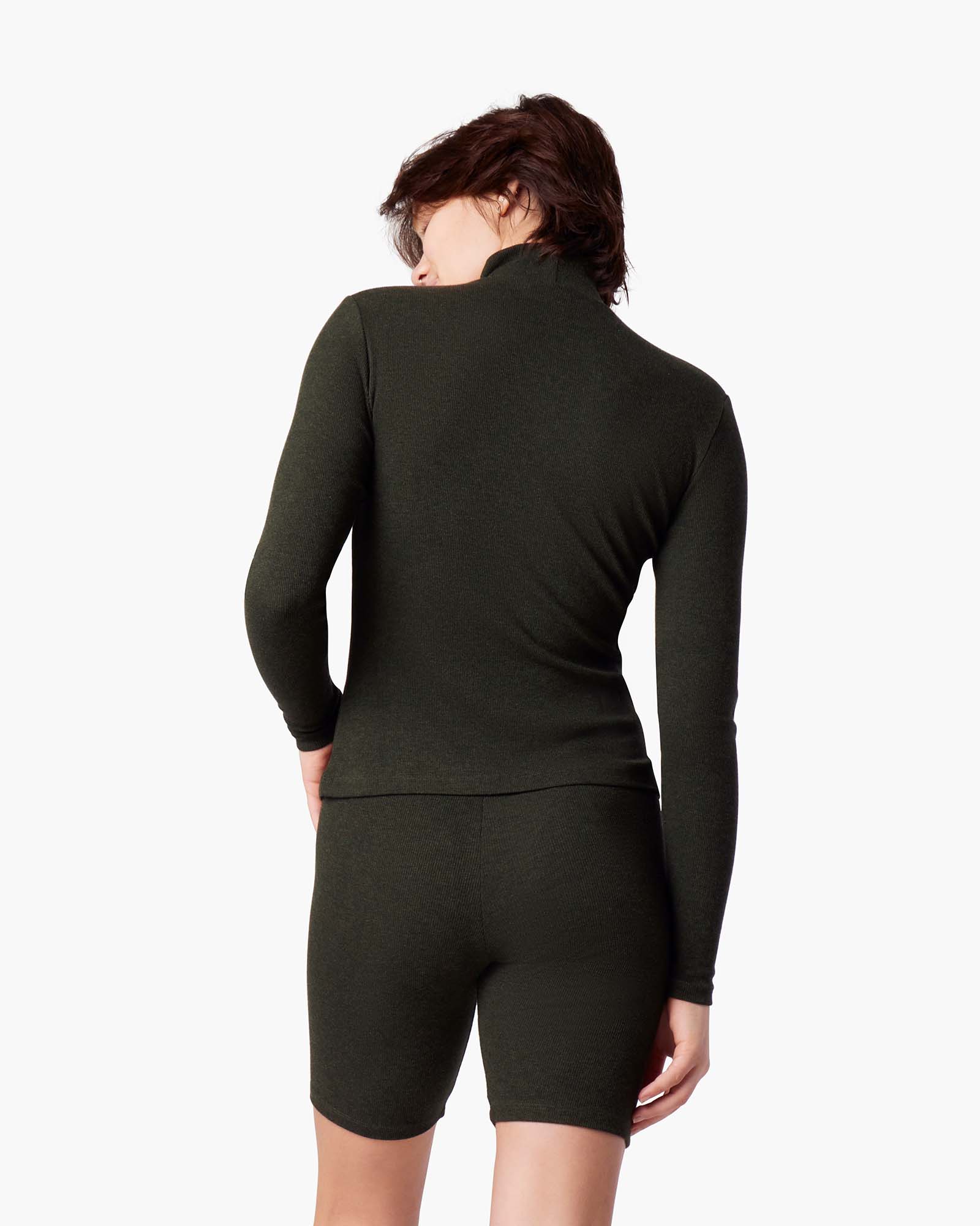 Super Rib Turtleneck - Moss - Image 5