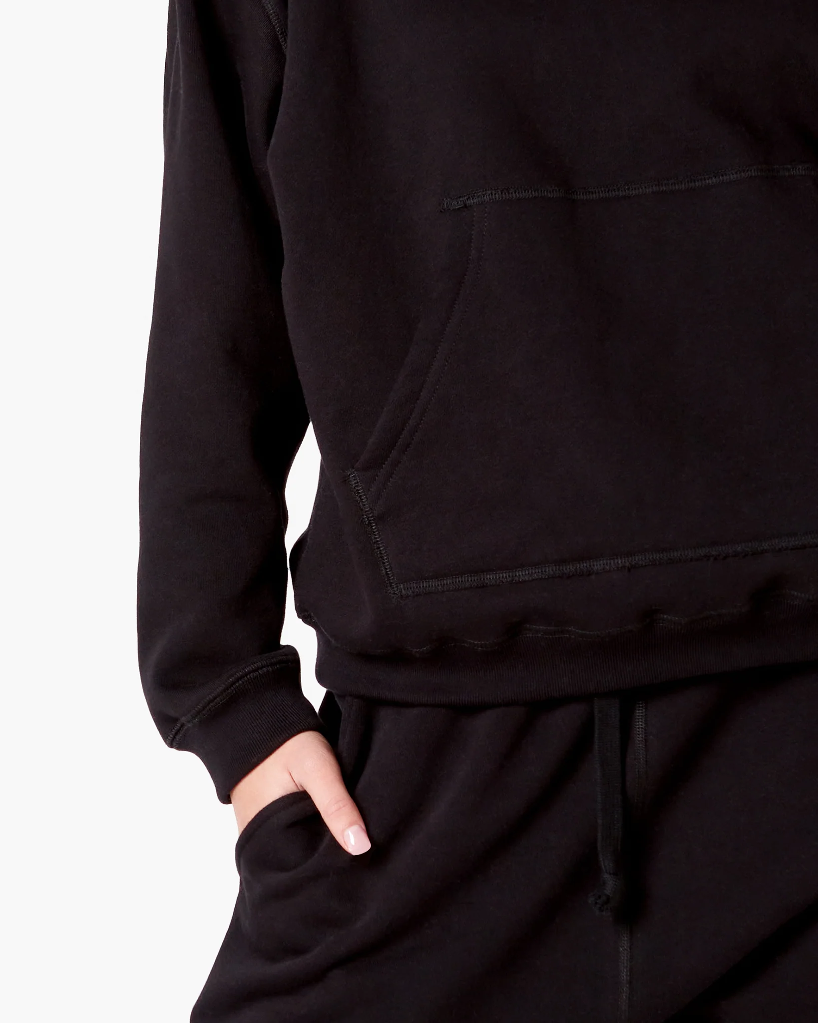 The Warm Hoodie - Black - Image 4