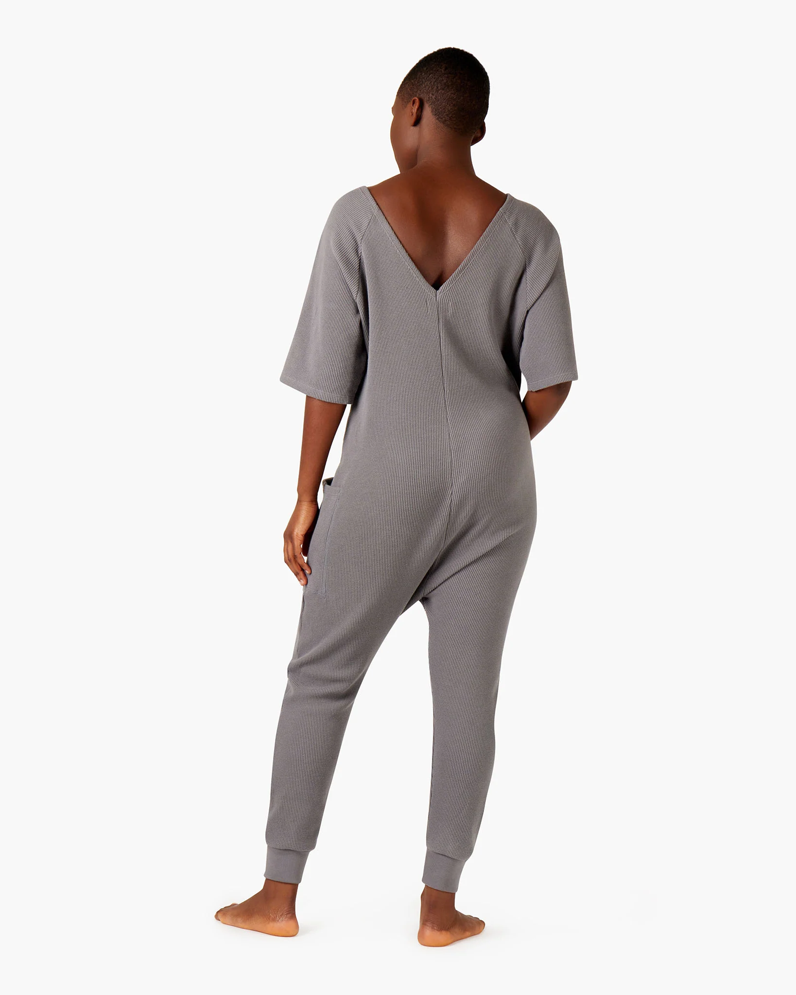The Waffle Jumpsuit - Steel Grey - Image 3